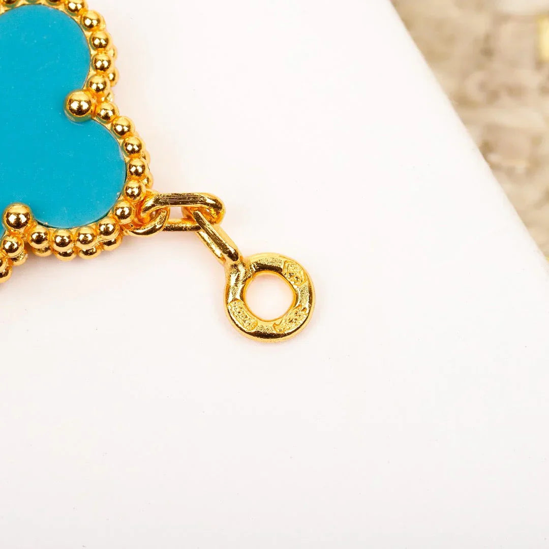 [Star]New  CLOVER 5 MOTIF TURQUOISE BRACELET COLLECTION