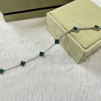 [¡®Star¡¯]CLOVER 6 MOTIF MALACHITE BRACELET