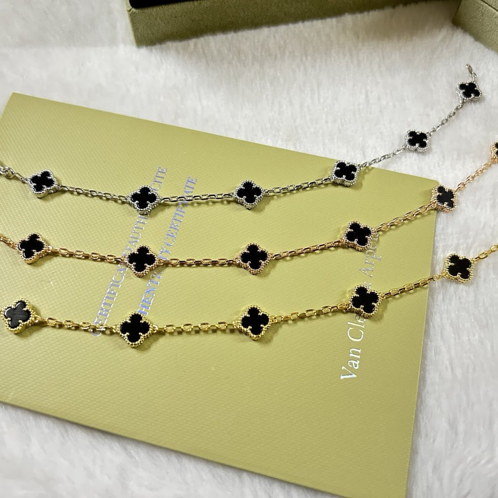 [¡®Star¡¯]CLOVER 6 MOTIF  ONYXS BRACELET