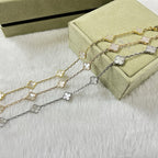 [¡®Star¡¯]CLOVER 6 MOTIF WHITE MOP BRACELET