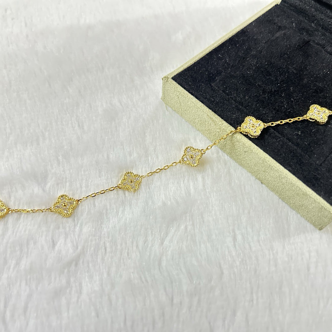 [Star]New CLOVER 6 MOTIF DIAMOND BRACELET