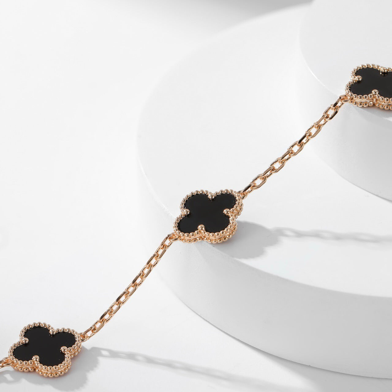 ¡®Star¡¯CLOVER 10 MOTIFS ONYX NECKLACE