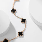 ¡®Star¡¯CLOVER 10 MOTIFS ONYX NECKLACE