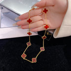 ¡®Star¡¯CLOVER 10 MOTIFS CARNELIAN NECKLACE