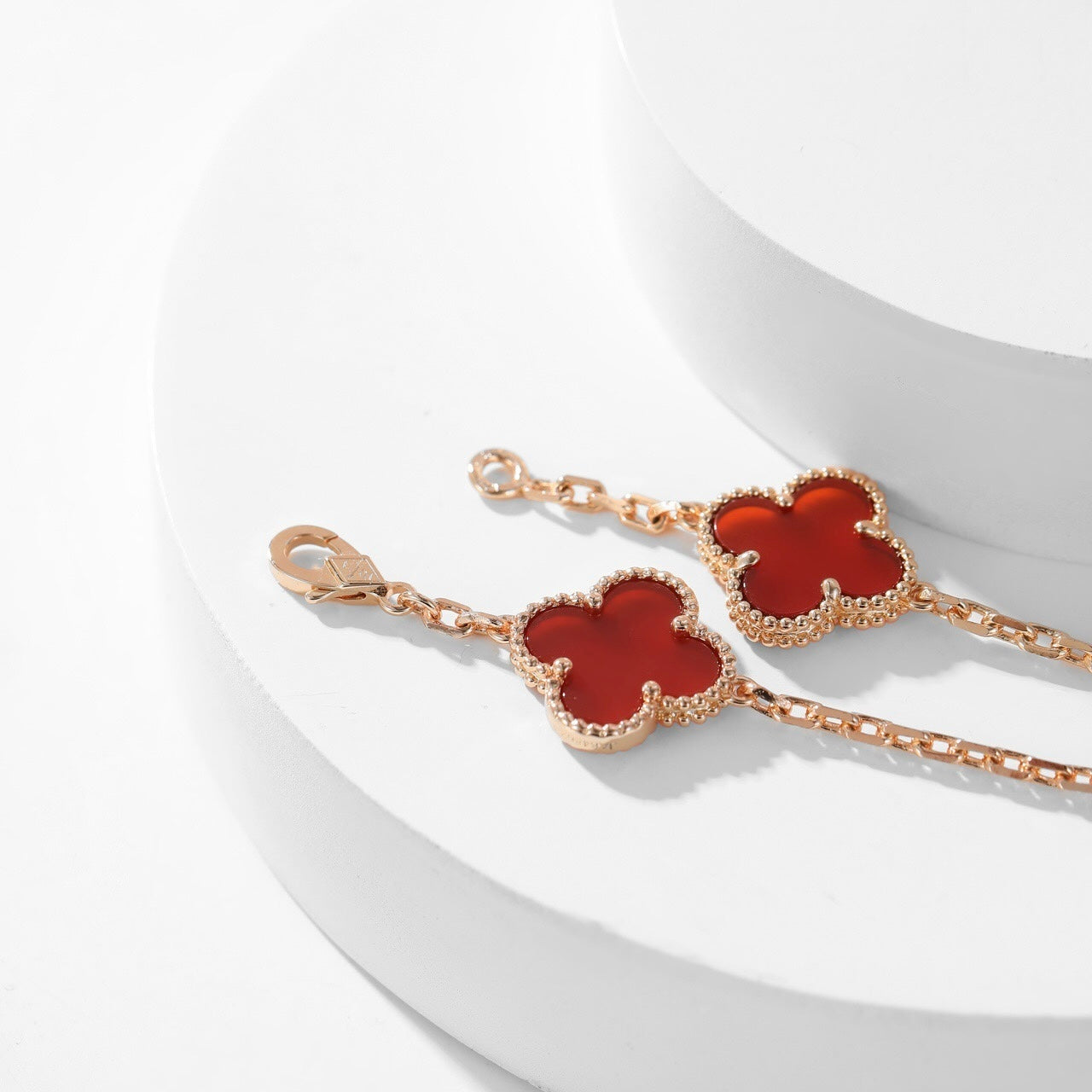¡®Star¡¯CLOVER 10 MOTIFS CARNELIAN NECKLACE