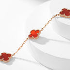 ¡®Star¡¯CLOVER 10 MOTIFS CARNELIAN NECKLACE