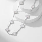 ¡®Star¡¯CLOVER 10 MOTIFS WHITE MOTHER OF PEARL NECKLACE