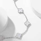 ¡®Star¡¯CLOVER 10 MOTIFS WHITE MOTHER OF PEARL NECKLACE