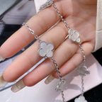 ¡®Star¡¯CLOVER 10 MOTIFS WHITE MOTHER OF PEARL NECKLACE