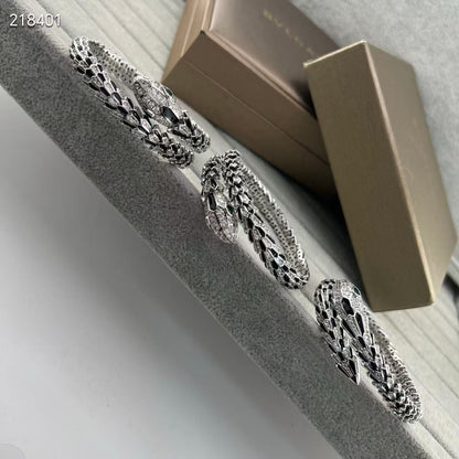 [Moco 】NEW OBSIDIAN & DIAMOND SERPENT BRACELET