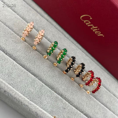 [Moco ]NEW COLORED GEMSTONE COLLECTION SMALL HOOP EARRINGS
