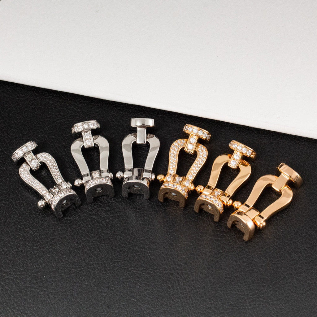 ¡®Star¡¯FORCE LARGE HORSESHOE FULL DIAMOND BRACELET SILVER