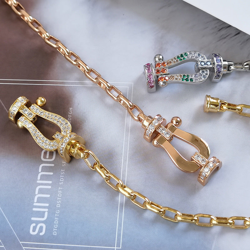 ¡®Star¡¯FORCE LARGE HORSESHOE CLASP  METAL BRACELET