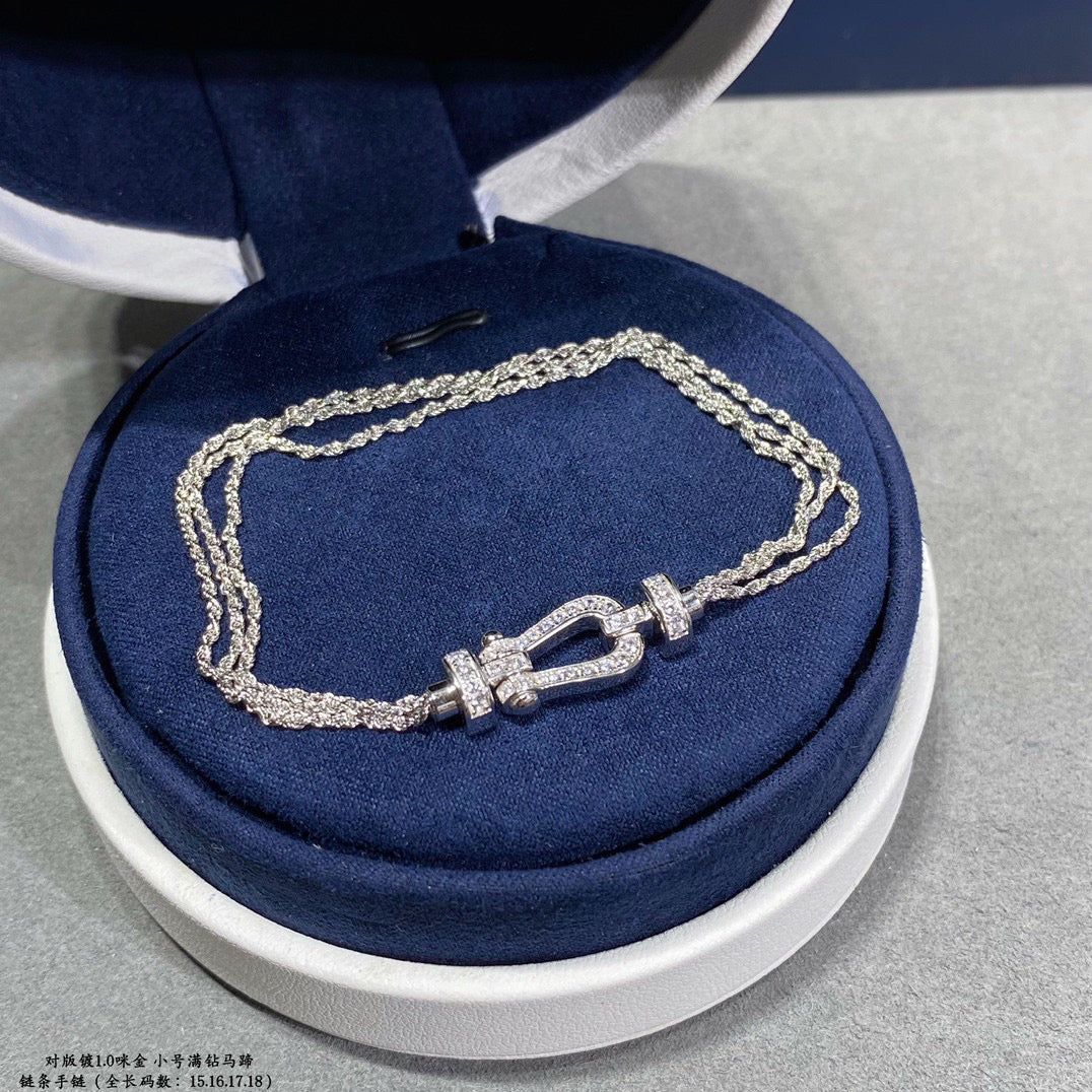 ¡®Star¡¯FORCE SMALL HORSESHOE  DIAMOND CHAIN ROPE BRACELET