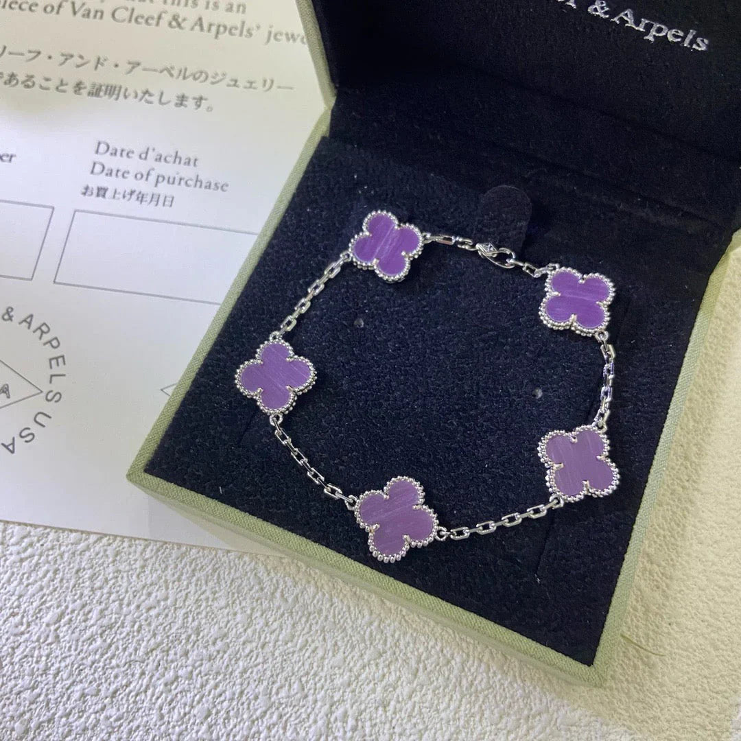 [Star]New  CLOVER 5 MOTIF VIOLET BRACELET COLLECTION