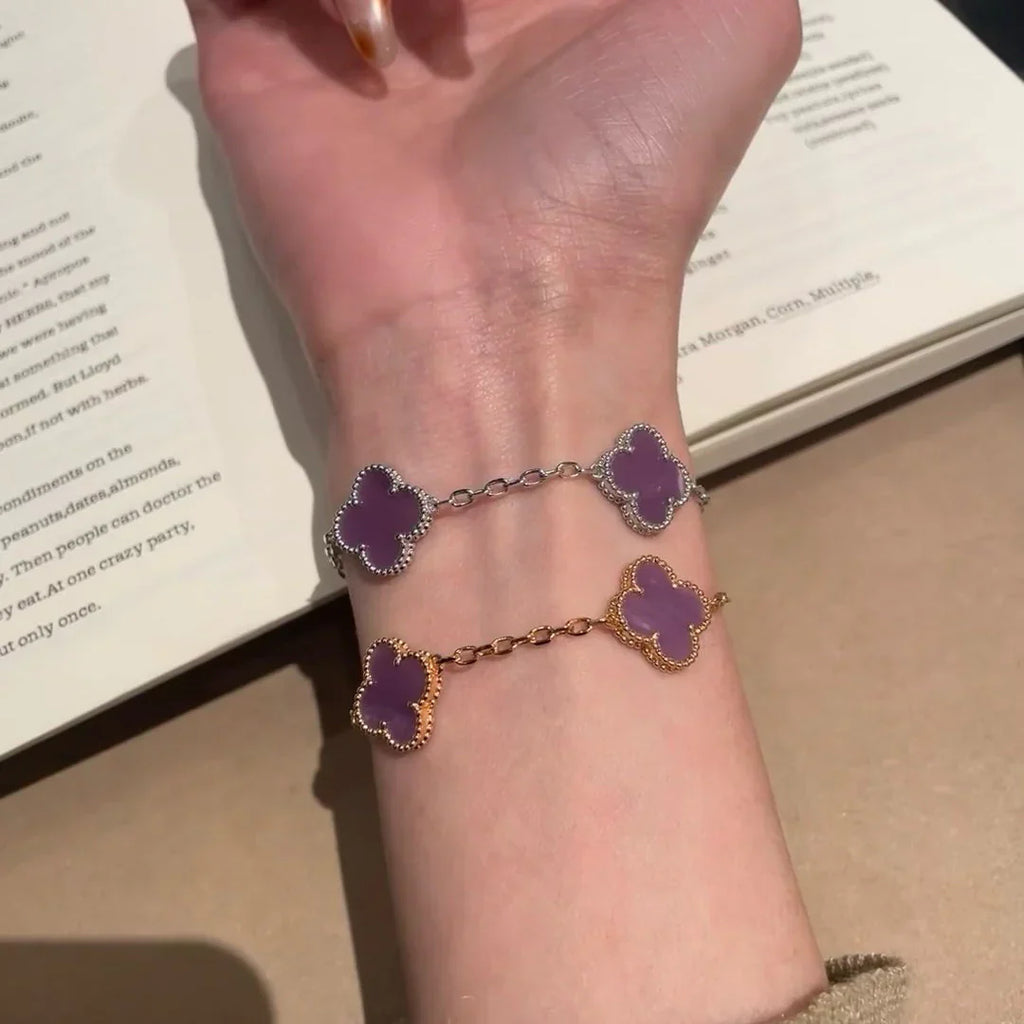 [Star]New  CLOVER 5 MOTIF VIOLET BRACELET COLLECTION