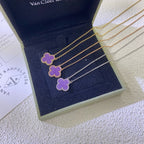 ¡®Star¡¯CLOVER 15MM  PURPLE VIOLET NECKLACE