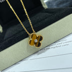 ¡®Star¡¯CLOVER 15MM DIAMOND AND YELLOW TIGER'S EYE AGATE necklace