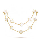 ¡®Star¡¯CLOVER 20 MOTIFS WHITE MOP NECKLACE