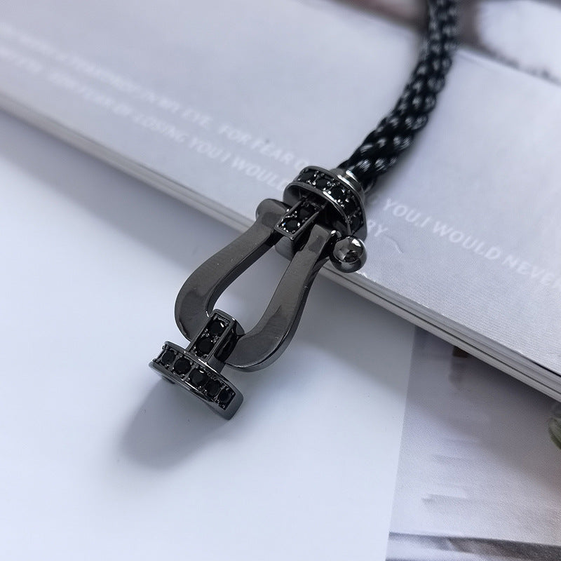 ¡®Star¡¯FORCE LARGE SERIES HORSESHOE BLACK SAMURAI BRACELET