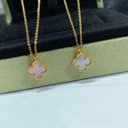 ¡®Star¡¯CLOVER 15MM PINK MOTHER-OF-PEARL SINGLE FLOWER NECKLACE