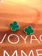 [Star] CLOVER LARGE (20mm) 1 MOTIFS GREENER MOP STUD EARRINGS