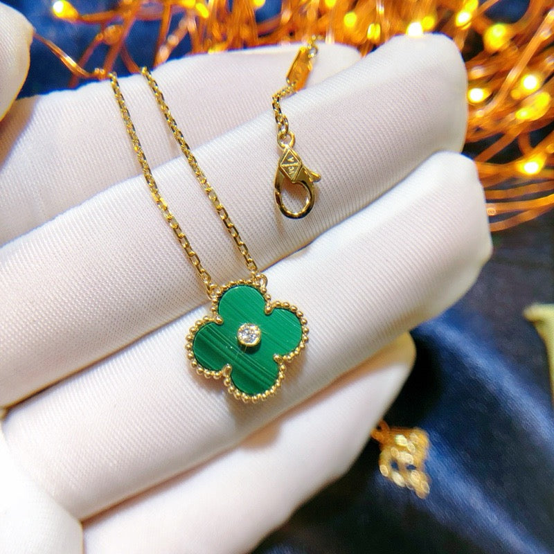 ¡®Star¡¯CLOVER 15MM DIAMOND TURQUOISE NECKLACE