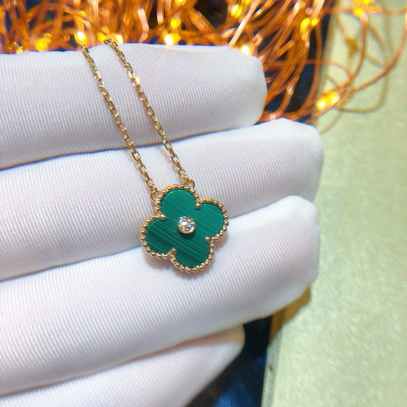¡®Star¡¯CLOVER 15MM DIAMOND TURQUOISE NECKLACE