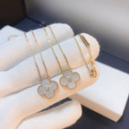 ¡®Star¡¯CLOVER 15MM DIAMOND WHITE FRITILLARIA NECKLACE
