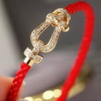¡®Star¡¯FORCE LARGE HORSESHOE FULL DIAMOND BRACELET SILVER