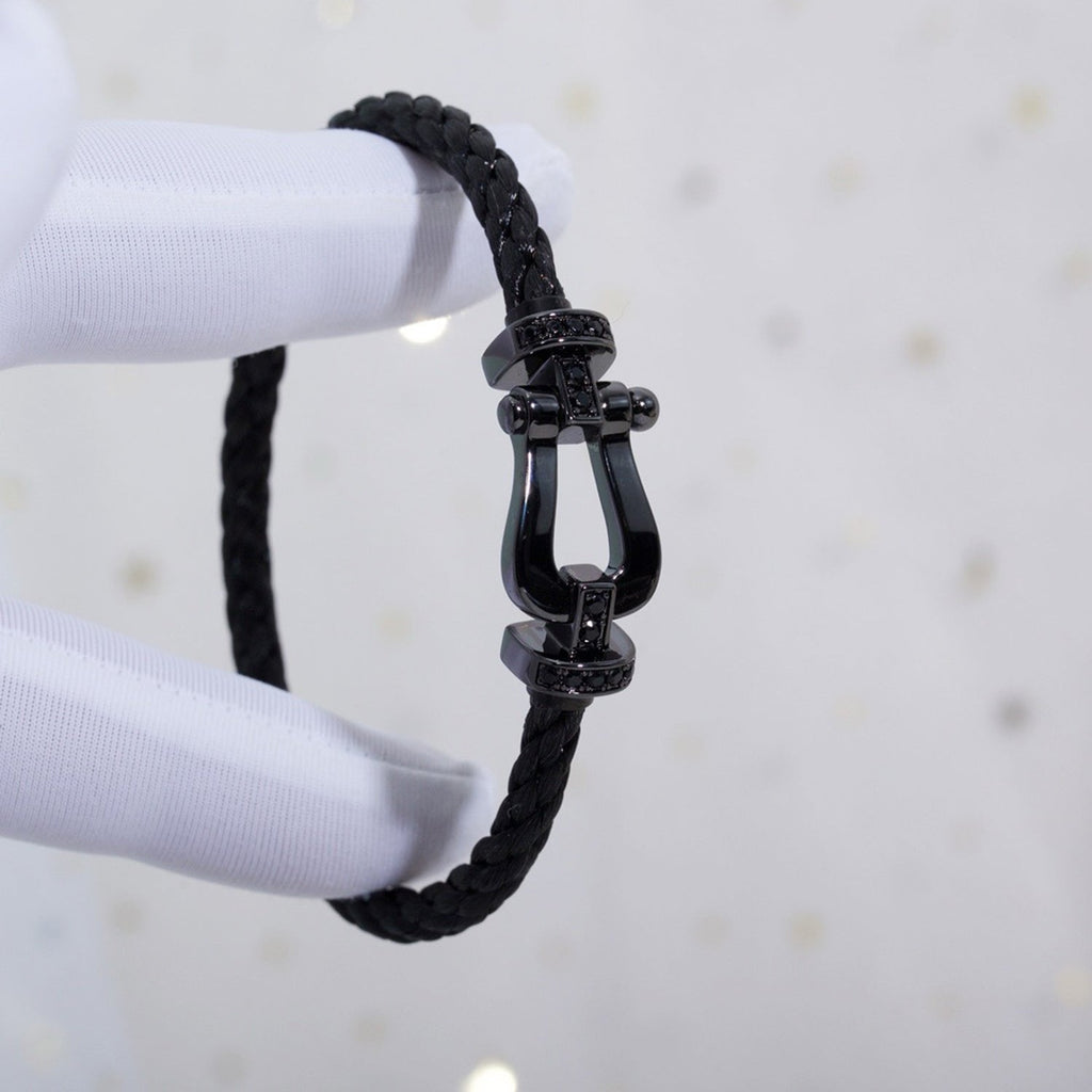¡®Star¡¯FORCE LARGE SERIES HORSESHOE BLACK SAMURAI BRACELET