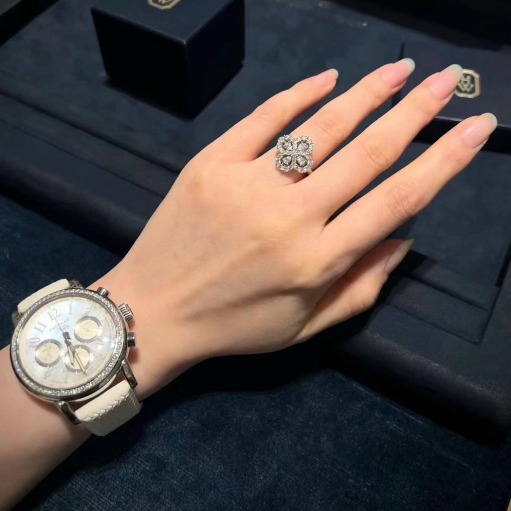 ¡®Star¡¯LOOP RING FULL MOTIF DIAMOND 16MM SILVE