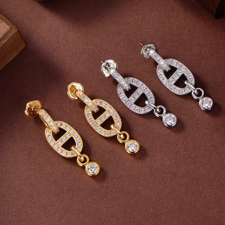¡®Star¡¯HM CHAINE DIAMOND EARRINGS