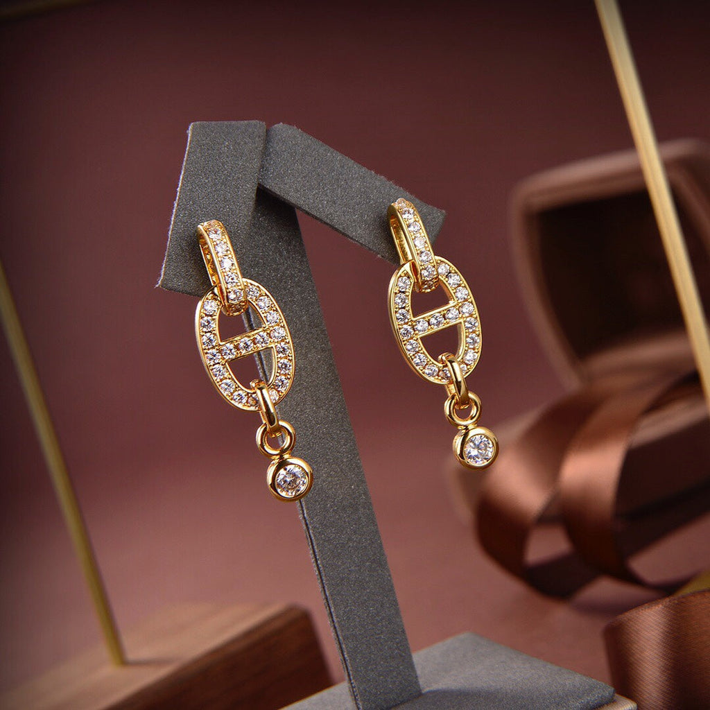 ¡®Star¡¯HM CHAINE DIAMOND EARRINGS