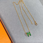 ¡®Star¡¯POP H GREEN NECKLACE SILVER AND GOLD