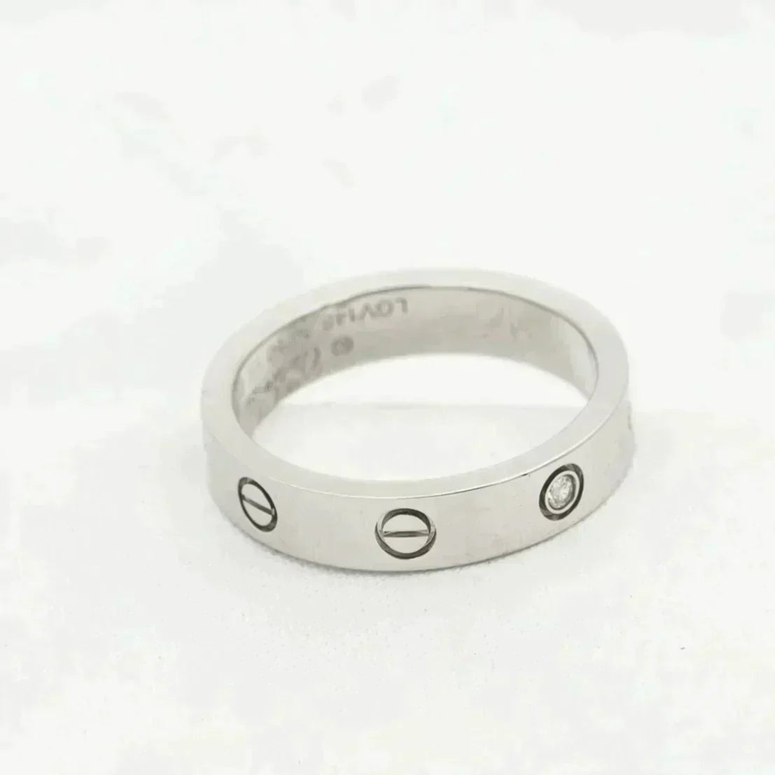 ¡®Star¡¯LOVE RING 4MM 1 DIAMOND SILVER