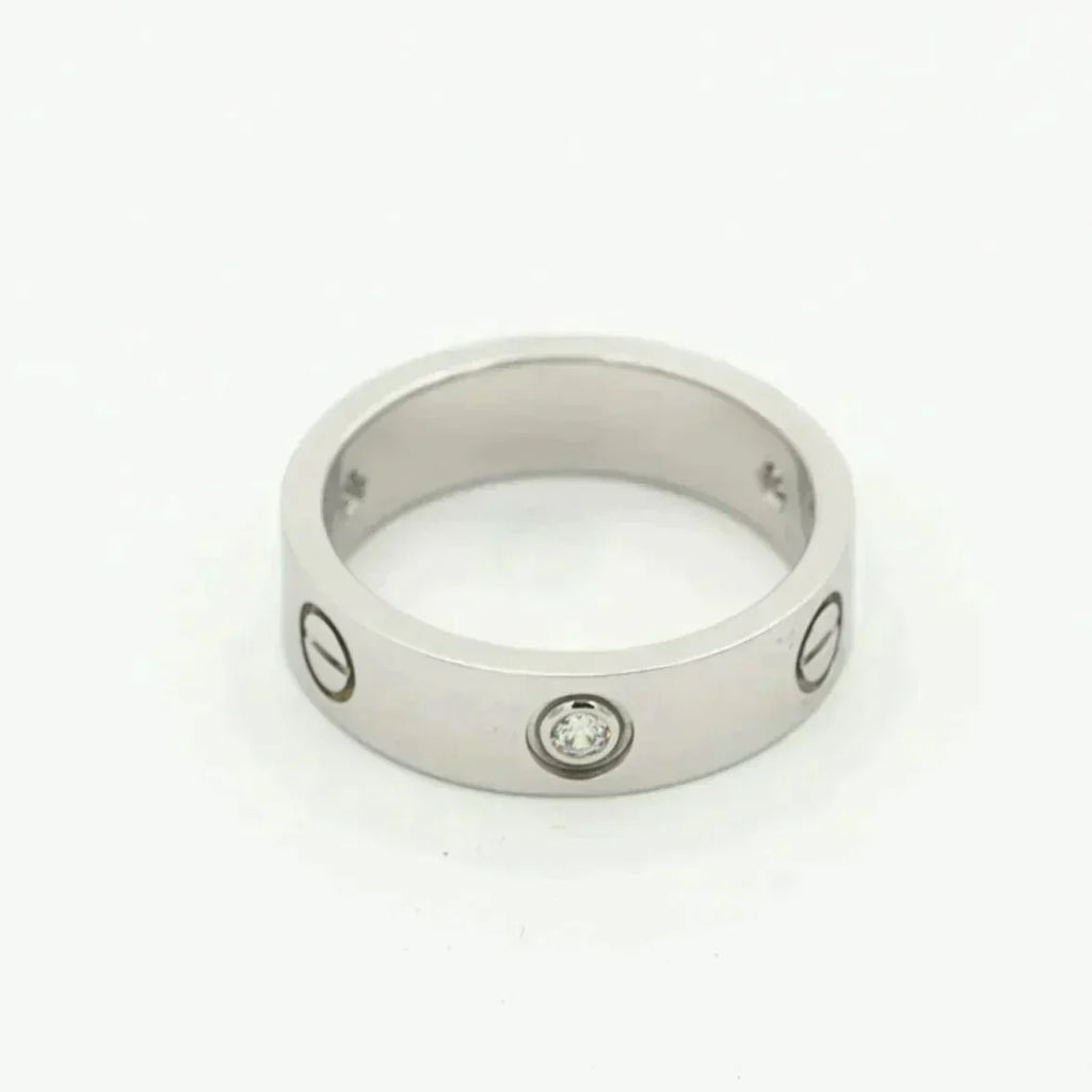 ¡®Star¡¯LOVE RING 5.5MM 3 DIAMONDS SILVER