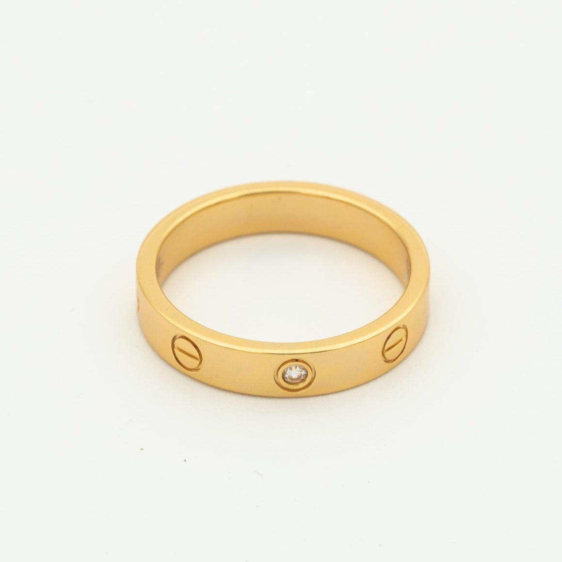 ¡®Star¡¯LOVE RING 4MM 1 DIAMOND PINK GOLD