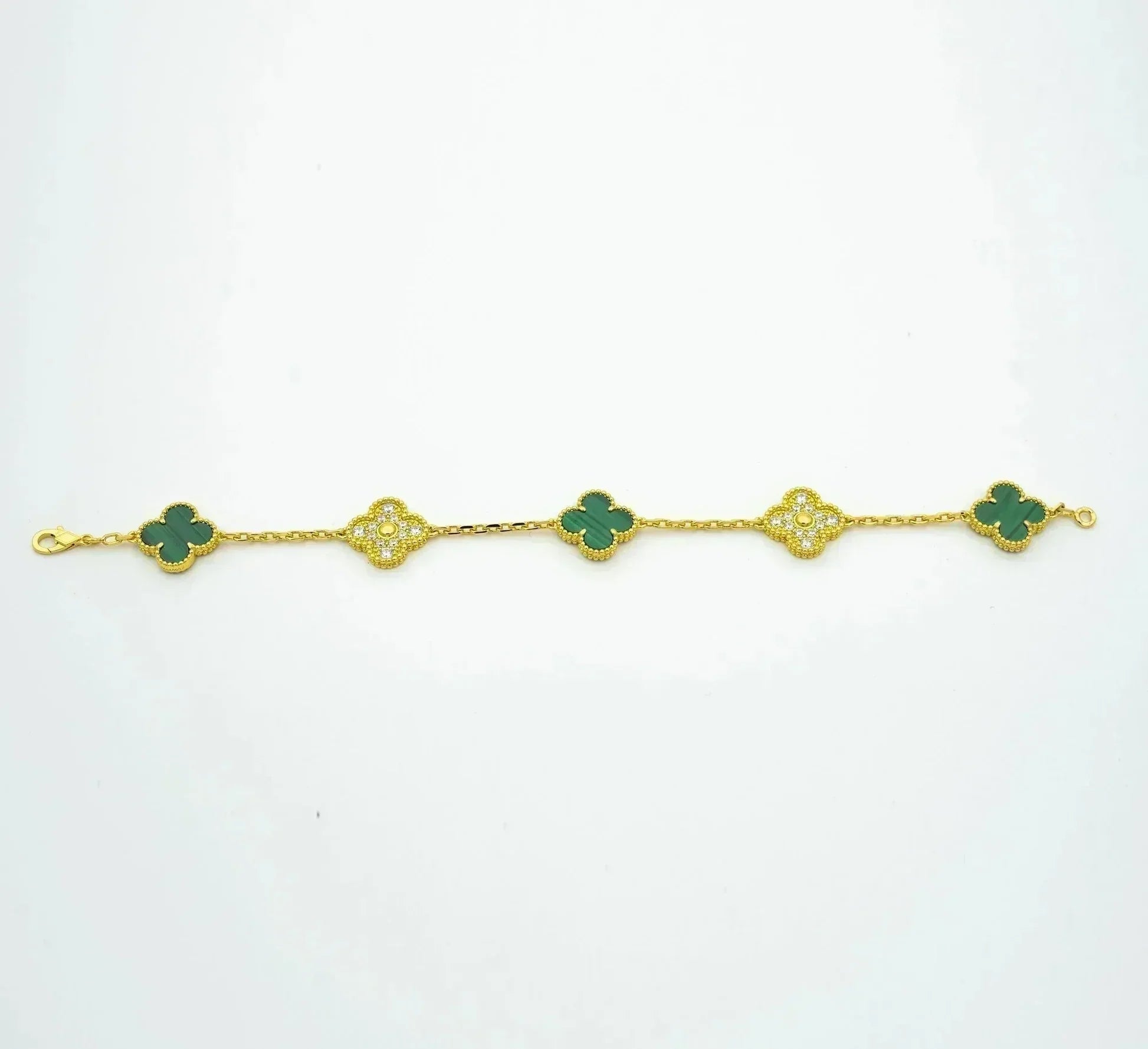 [Star]New  CLOVER 5 MOTIF MALACHITE BRACELET COLLECTION