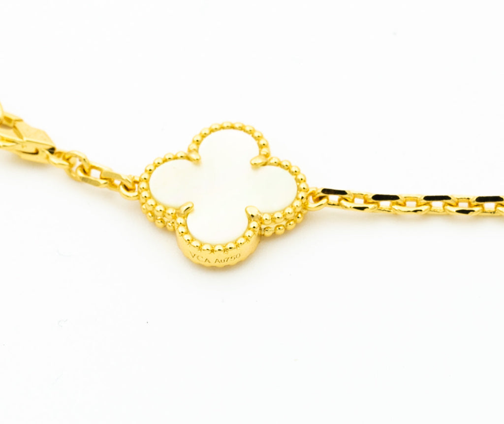 ¡®Star¡¯CLOVER BRACELET 5 MOTIFS ONYX MOP