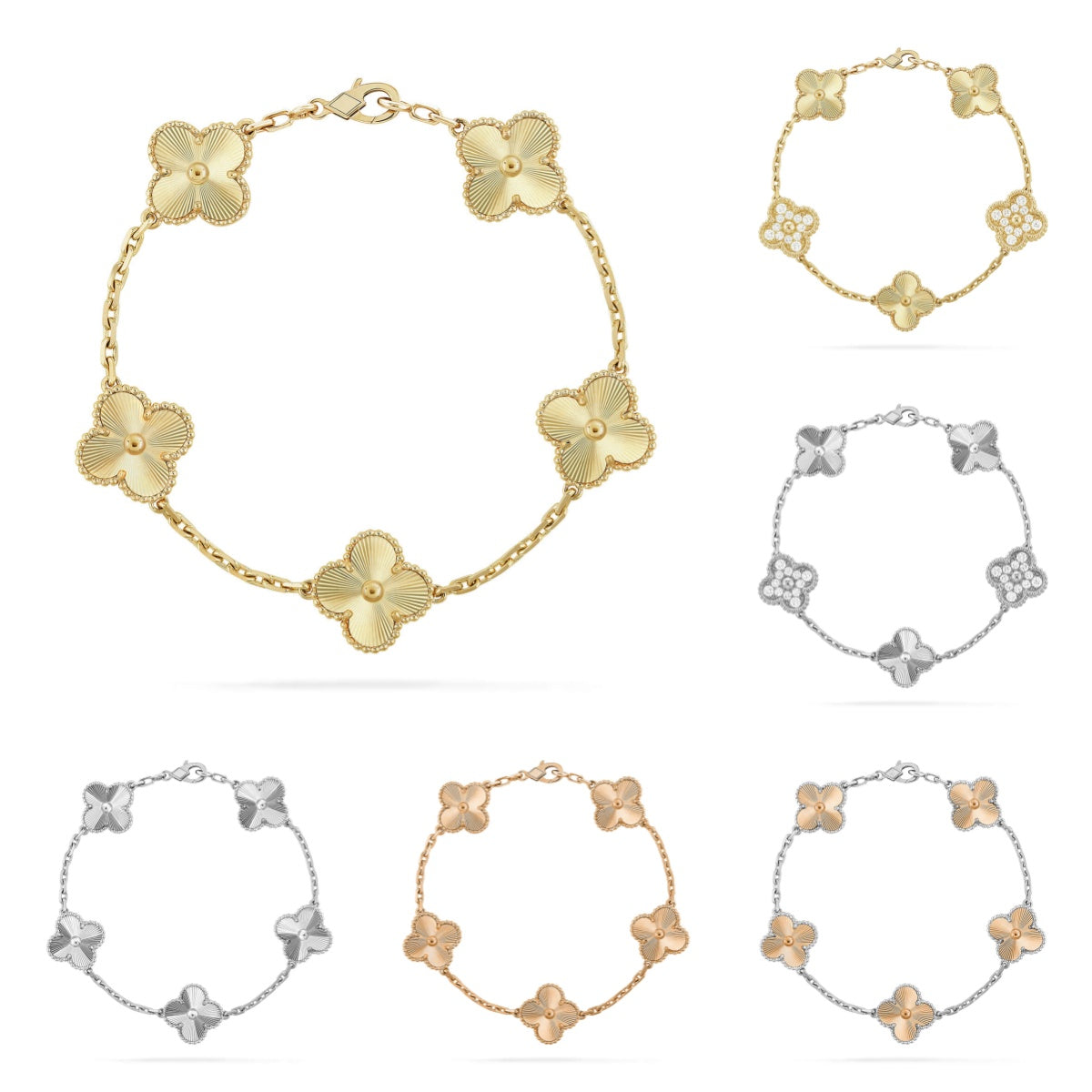 [Star]New  CLOVER 5 MOTIF LASER BRACELET COLLECTION