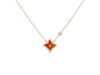 ¡®Star¡¯STAR NECKLACE PINK GOLD 1 DIAMOND