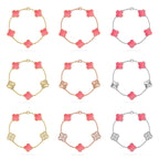 [Star]New  CLOVER 5 MOTIFS  PINK MOP BRACELET COLLECTION