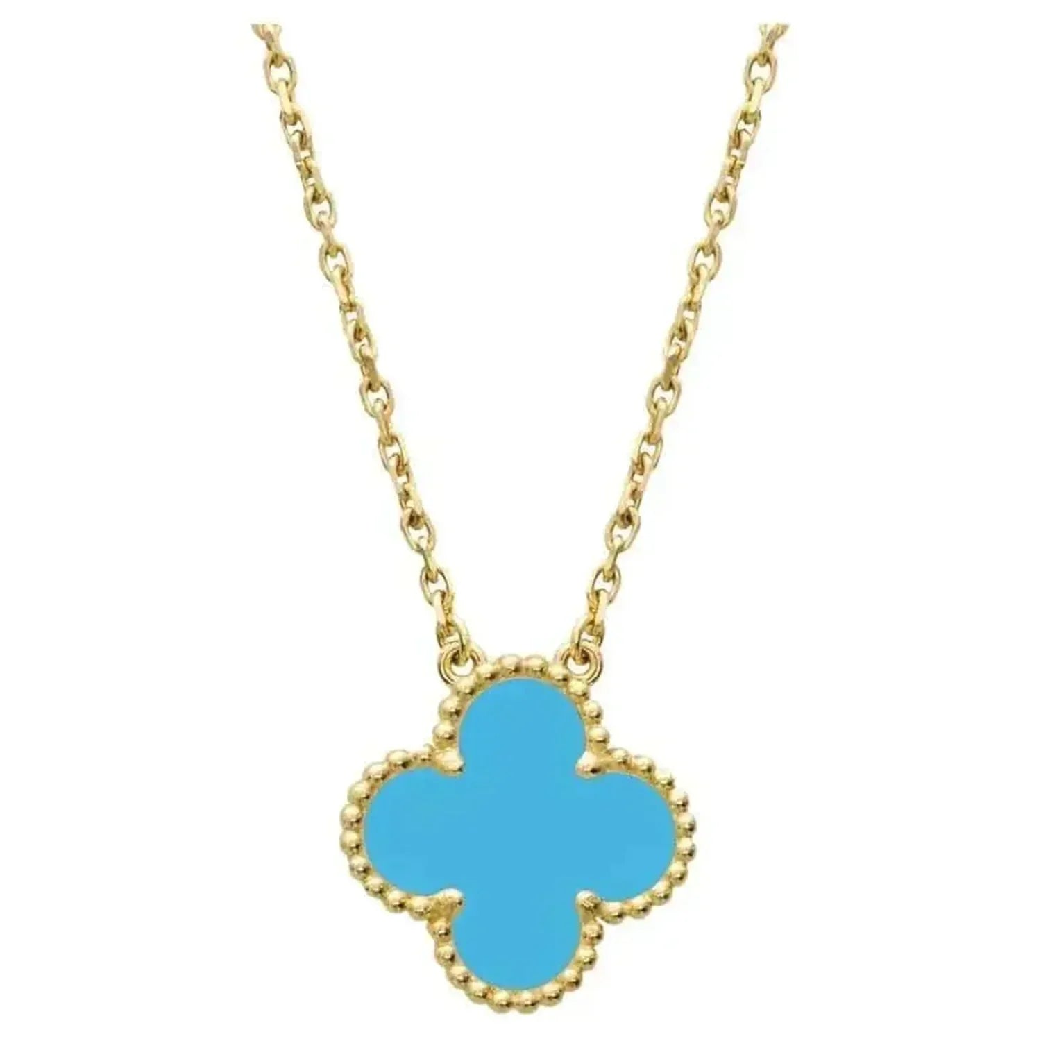 ¡®Star¡¯CLOVER 15MM VINTAGE TURQUOISE NECKLACE