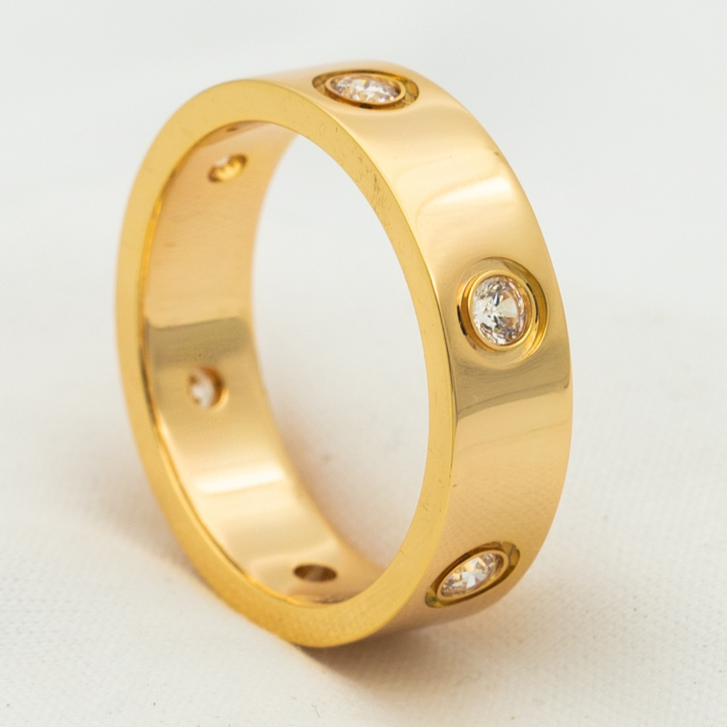 ¡®Star¡¯LOVE RING 5.5MM 6 DIAMONDS PINK GOLD