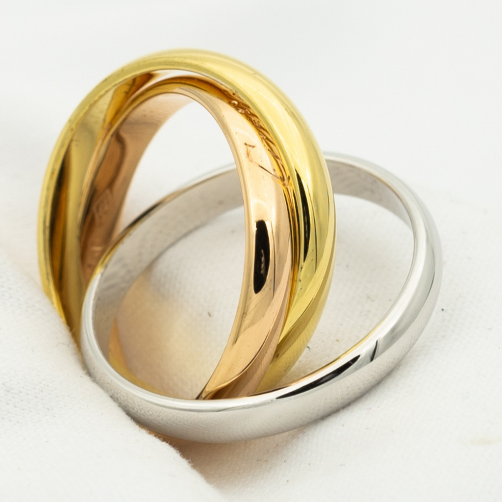 ¡®Star¡¯TRINITY RING GOLD PINK GOLD SILVER