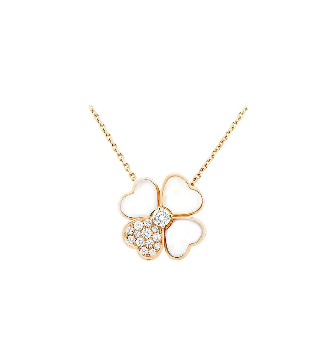 ¡®Star¡¯CLOVER MOP DIAMOND ROSE GOLD NECKLACE