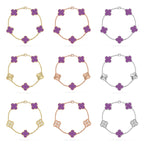 [Star]New  CLOVER 5 MOTIF VIOLET BRACELET COLLECTION