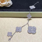 ¡®Star¡¯CLOVER 6 MOTIFS SILVER DIAMOND BRACELET