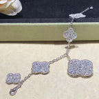 ¡®Star¡¯CLOVER 6 MOTIFS SILVER DIAMOND BRACELET
